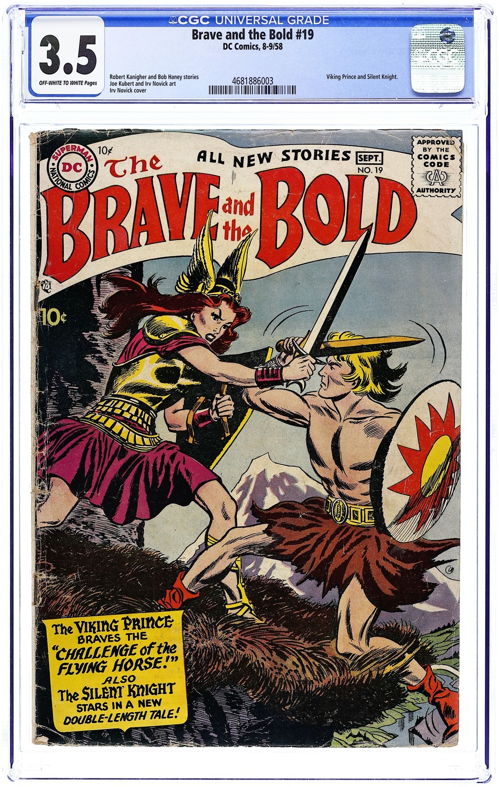 Brave and the Bold #19 CGC 3.5 1958 4681886003