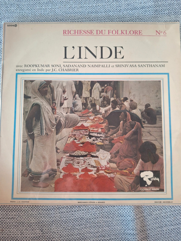 India - Roopkumar Soni, Sadanand Naimpalli Et Srinivasa Santhanam – L'Inde LP vinyle