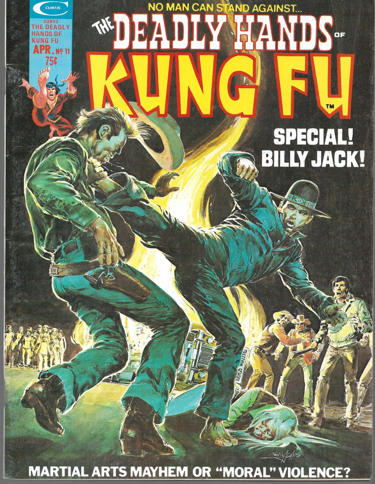 Le mani mortali del Kung Fu #11 (1975) - VG - Neal Adams cvr - BILLY JACK