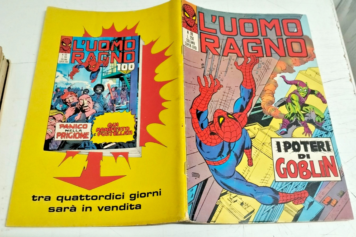 SPIDERMAN-UOMO RAGNO CORNO # 99-I POTERI DI GOBLIN -1974- OTTIMO-NO RESO