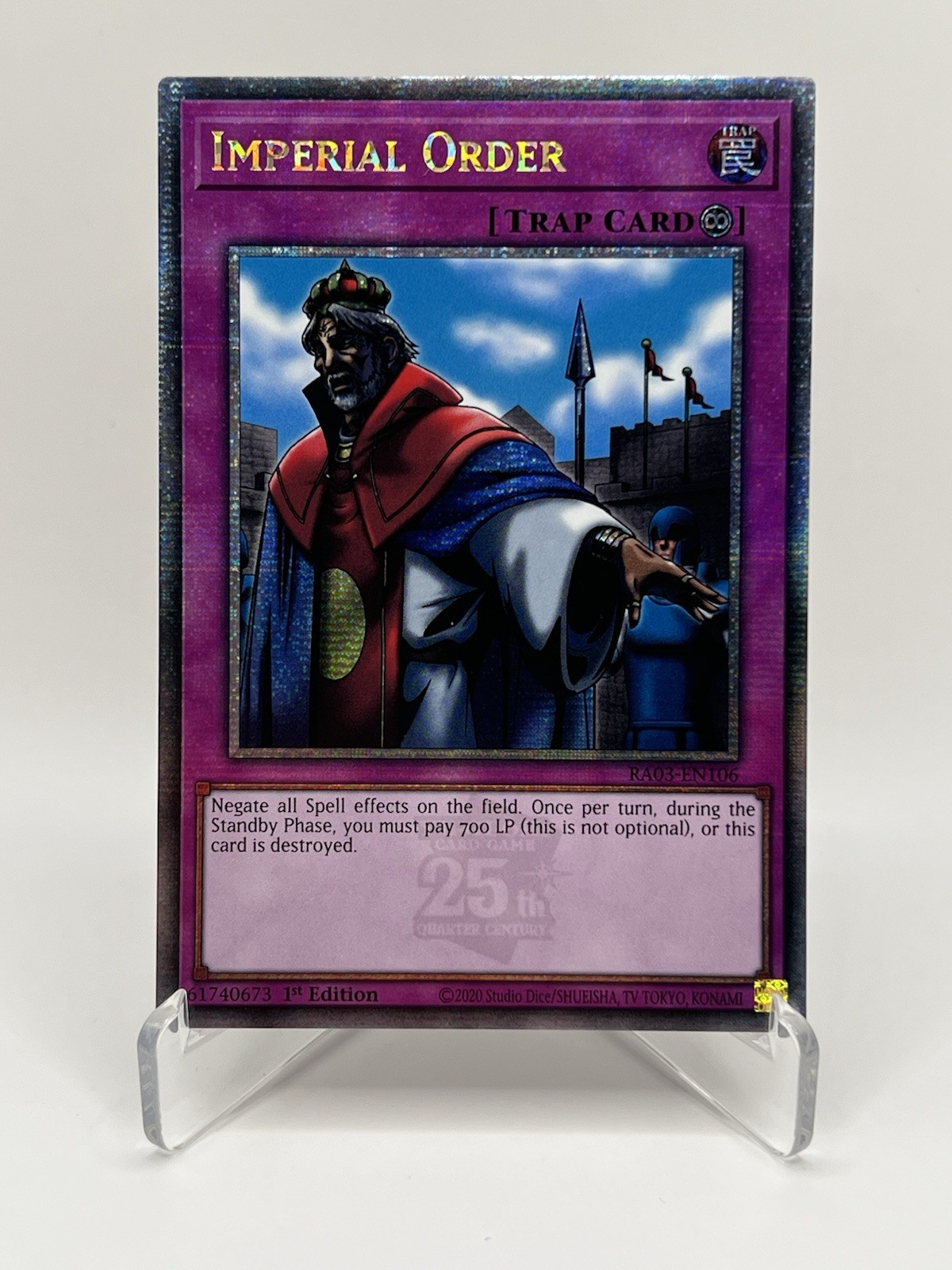 YUGIOH IMPERIAL ORDER QUARTER CENTURY SECRET RARE NM RA03-EN106