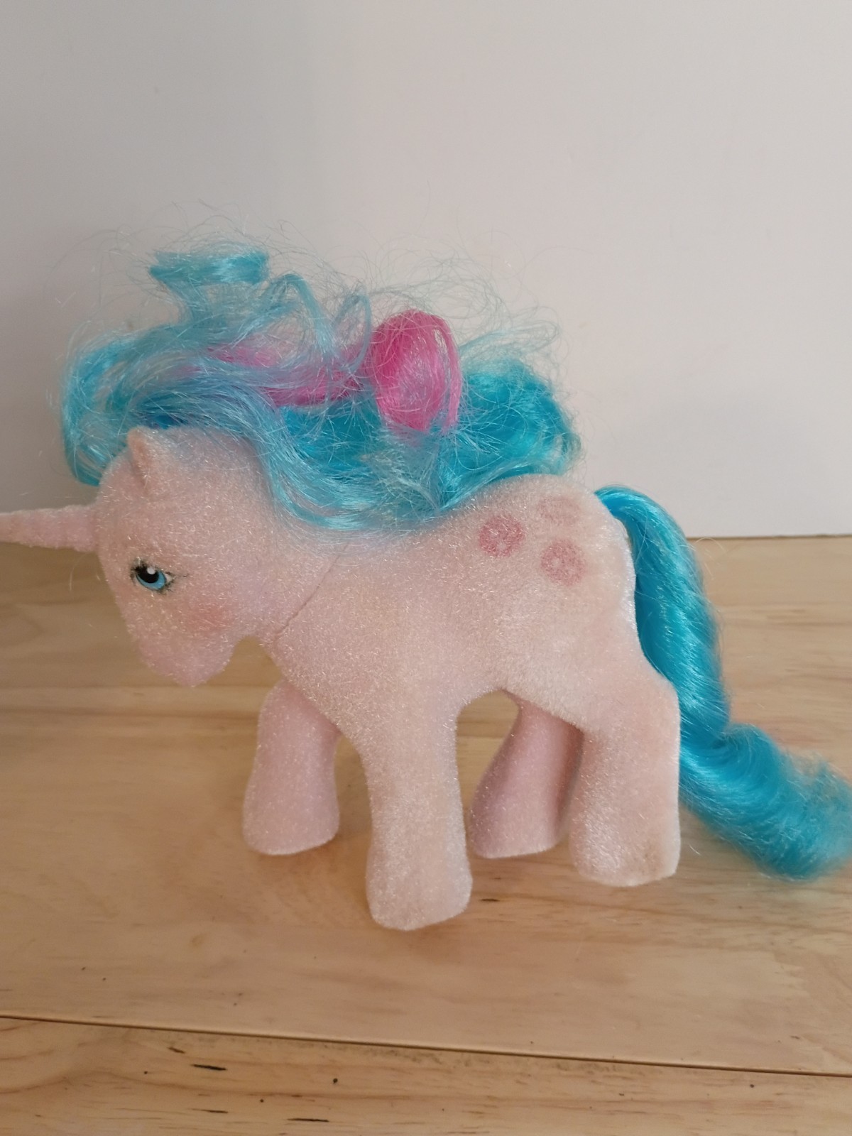 Vintage 1985 My Little Pony G1 So Soft Flocked Buttons Unicorn