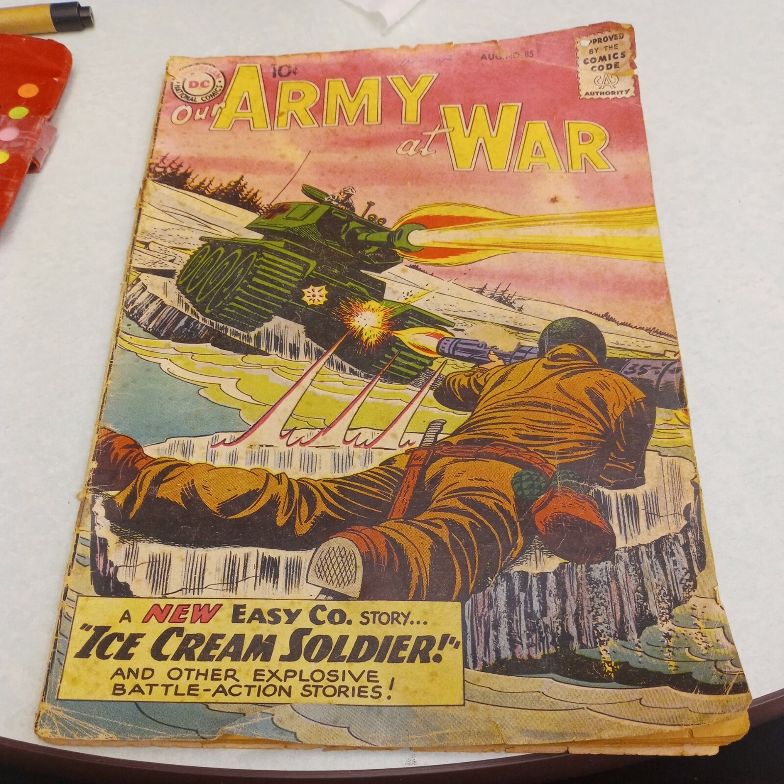 IL NOSTRO ESERCITO IN GUERRA #85 dc comics 1959 1° SOLDATINO GELATO 3° sgt apparizione rock