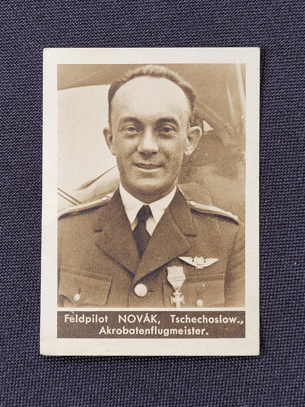 1936 Ilsa Sweets Czech Sportovcu Serie 2 Card, Novak/Acrobatic Flight Master