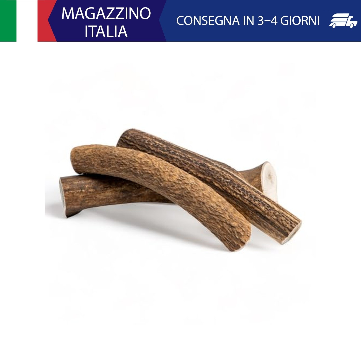 Corno di Cervo per Cani - Osso di Cervo da Masticare, Snack Naturale e Gioco Mas