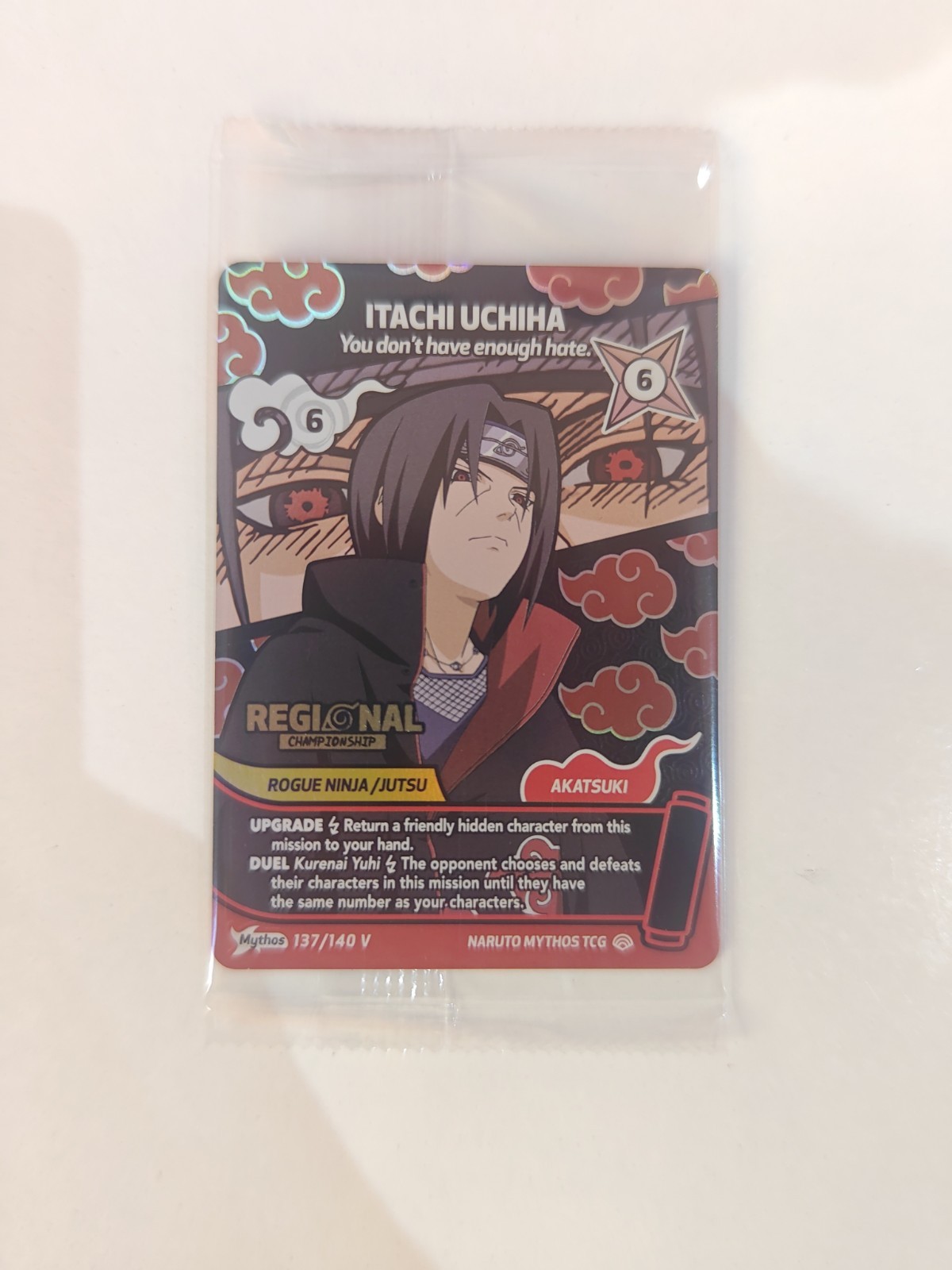Itachi Uchiha - 137/140 V - TOP 16 EXCLUSIVE Naruto Mythos Regional