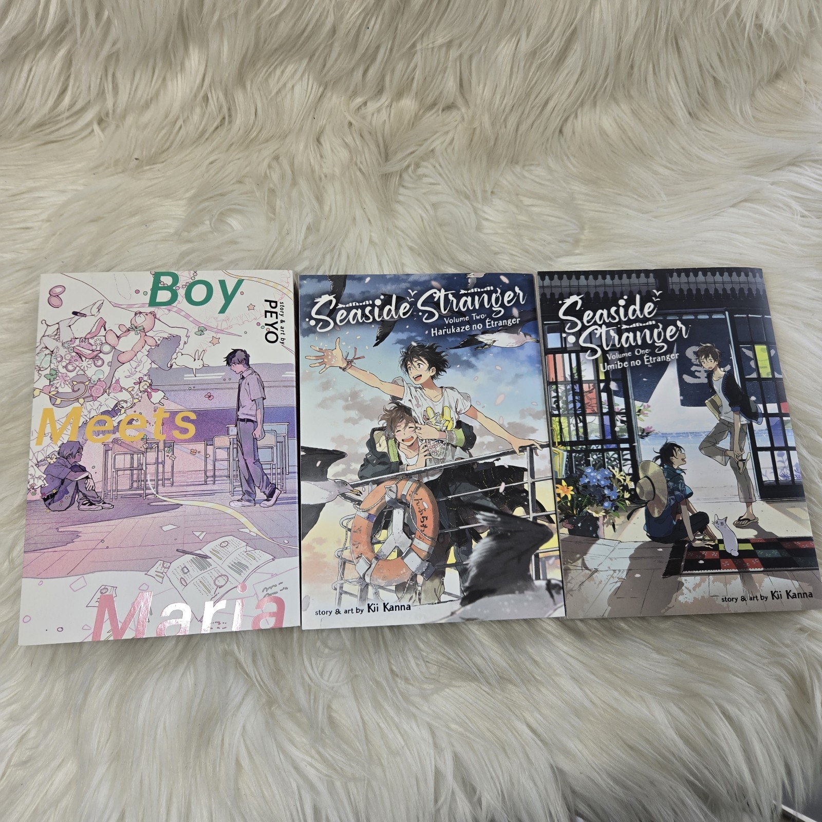 3 libri Seaside Stranger di Kli Kanna Manga Vol. 1 e 2, Ragazzo incontra Maria 