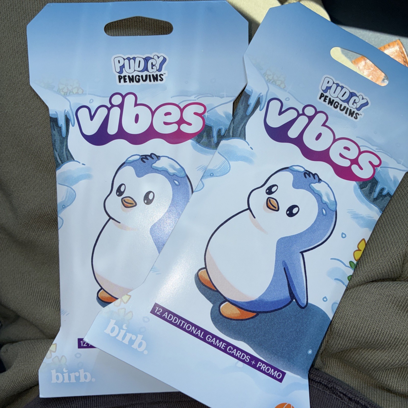 Pudgy Penguins Vibes Sleeved Pack Sealed Lot of (2) Packs