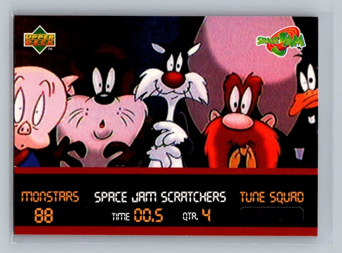 1996 Upper Deck Space Jam Grattagraffi Inserto Non Graffiato #SC6 Daffy Duck