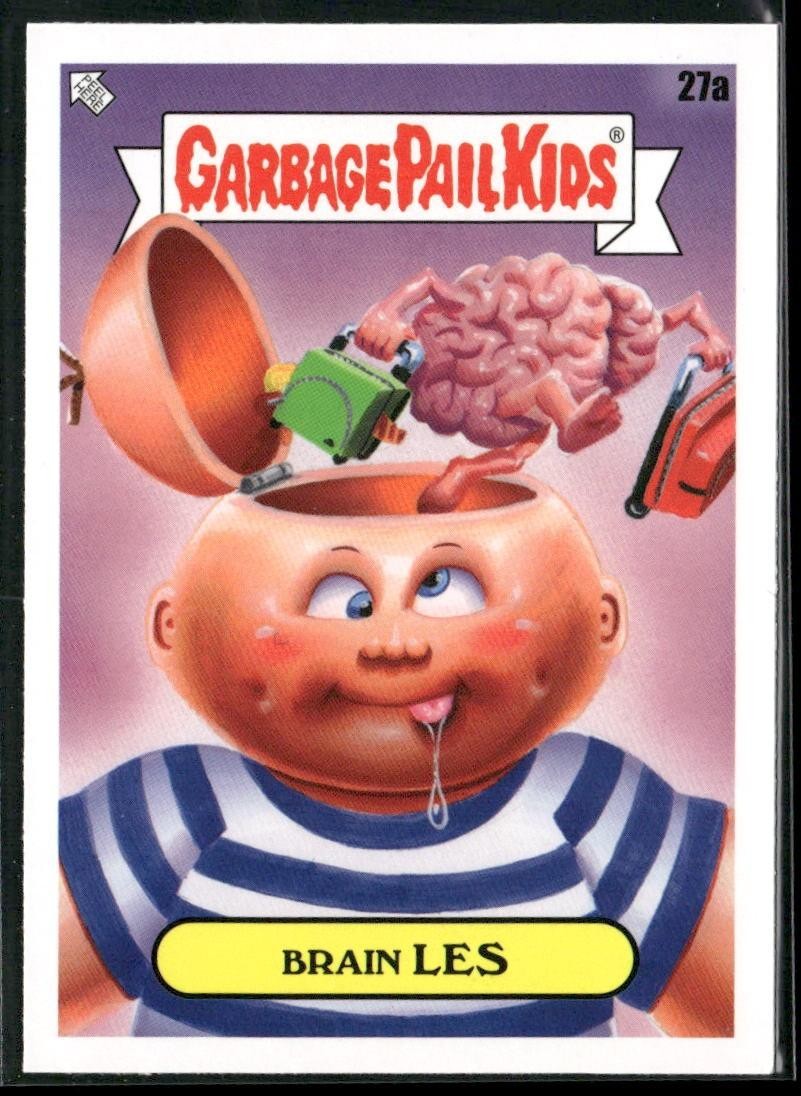 Garbage Pail Kids BRAIN LES 27a Card 2021 Topps Non-Sport Base Set Card Stock