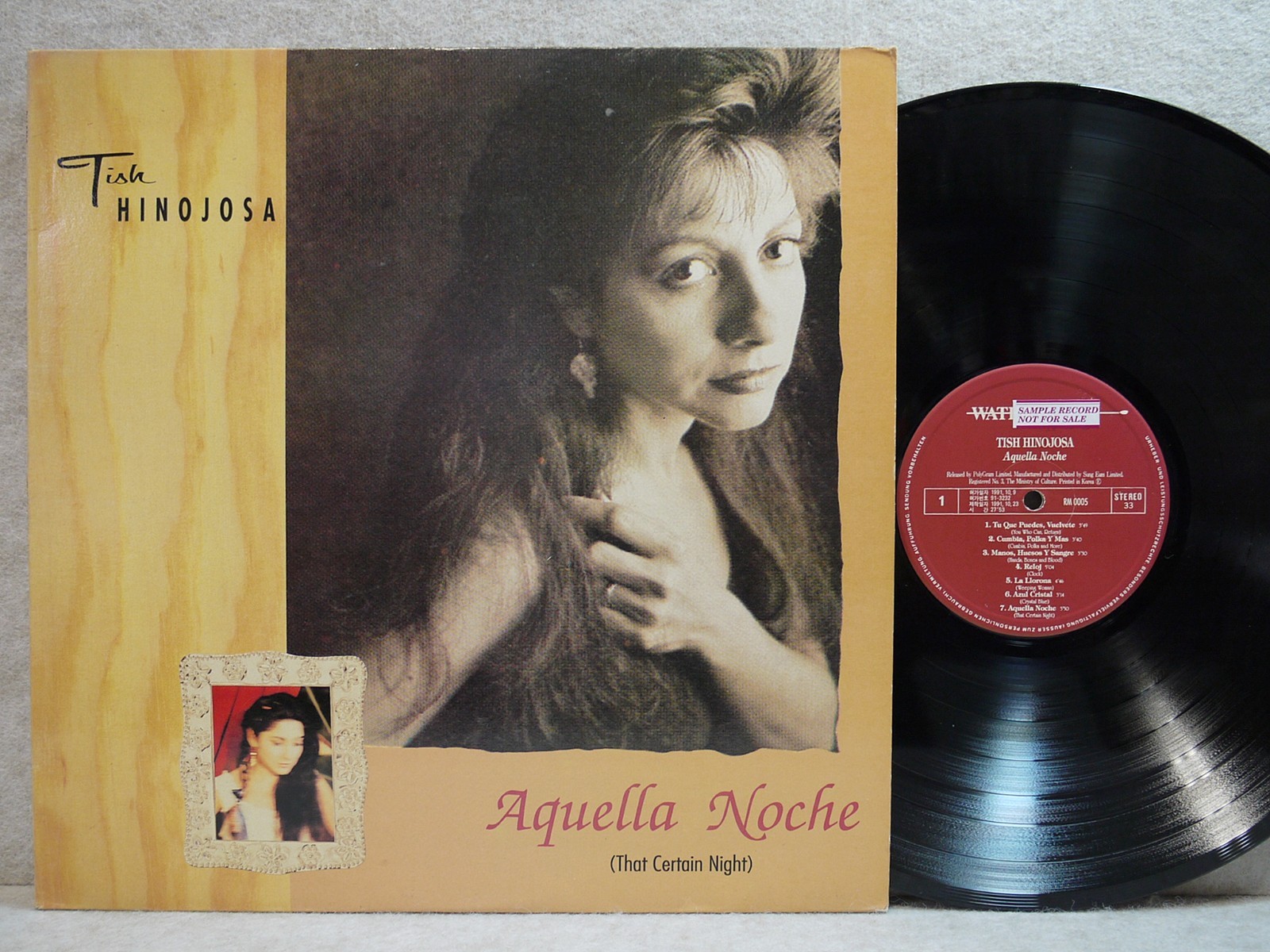 Tish Hinojosa Aquella Noche 1991 Korea LP Picture & Lyric W/Insert NM Promo