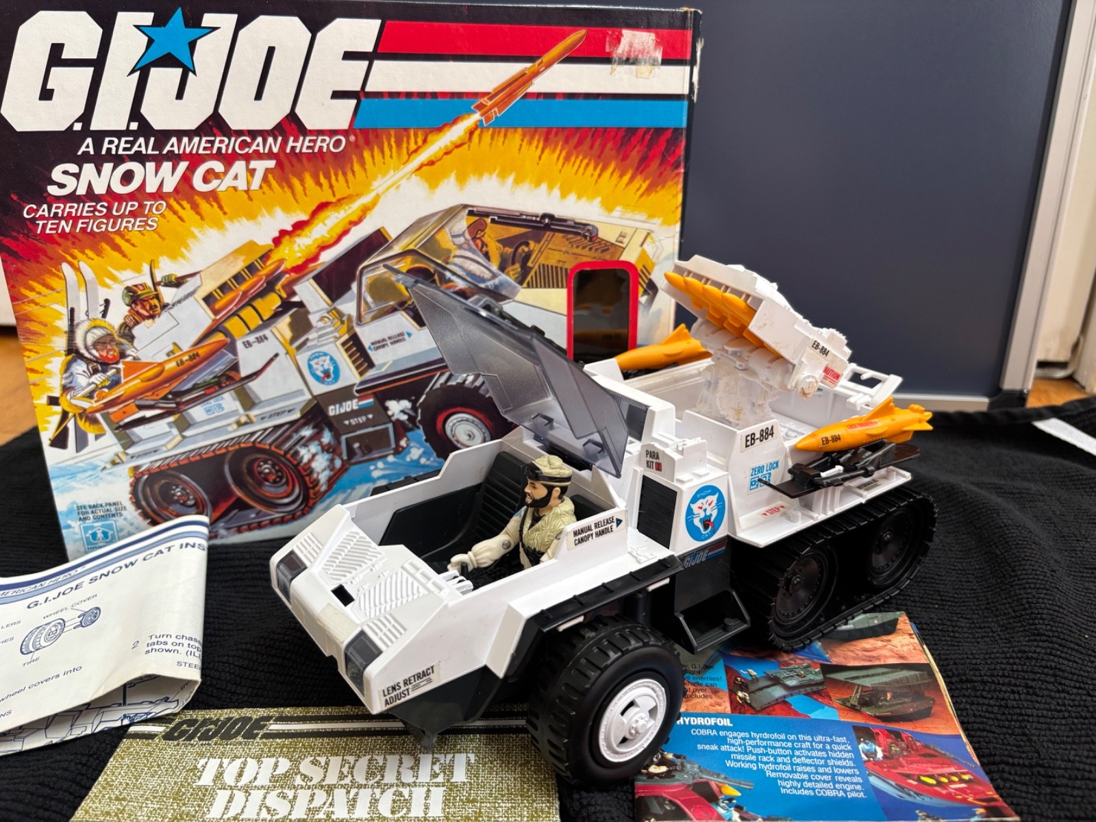 Gatto delle nevi GI Joe vintage 1985 completo di scatola e Frostbite - ottime condizioni