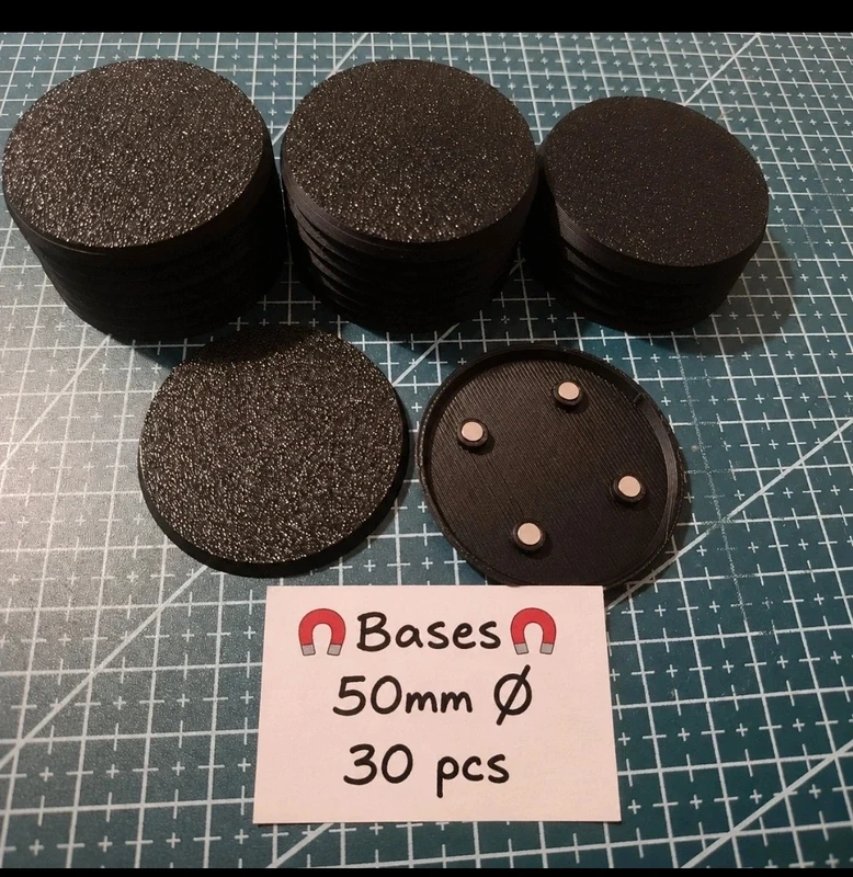 🧲 Socles ronds 50mm🧲 pour warhammer, 40k, 40.000