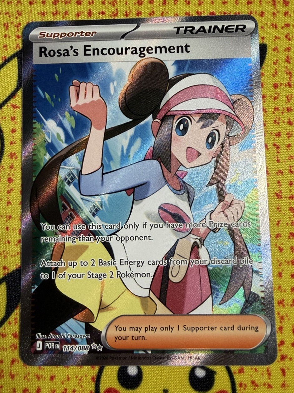 Rosa's Encouragement 114/088 Ultra Rara Full Art NM/M Perfetto Ordine Pokemon TCG