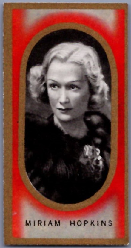 1938 Carreras Film Favourites - Miriam Hopkins #33 - *EX*