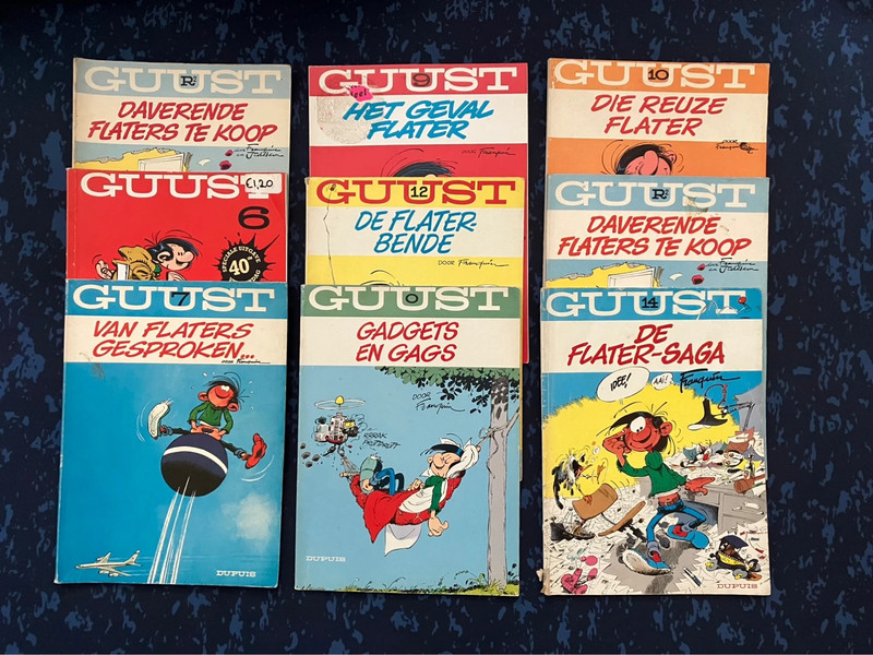 Guust Flater - Set van 9 albums