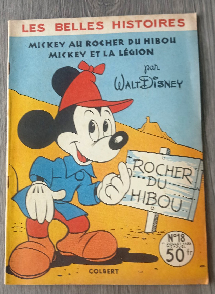Les belles histoires Walt Disney n° 18 Mickey  COLBERT 01/07/1955