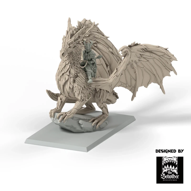Dragón con Jinete Elfos Silvanos Beholder 32mm
