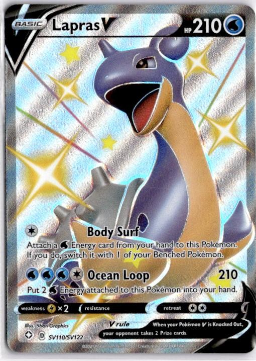 Pokemon: Shining Fates: Shiny Vault #SV110/SV122 Lapras V