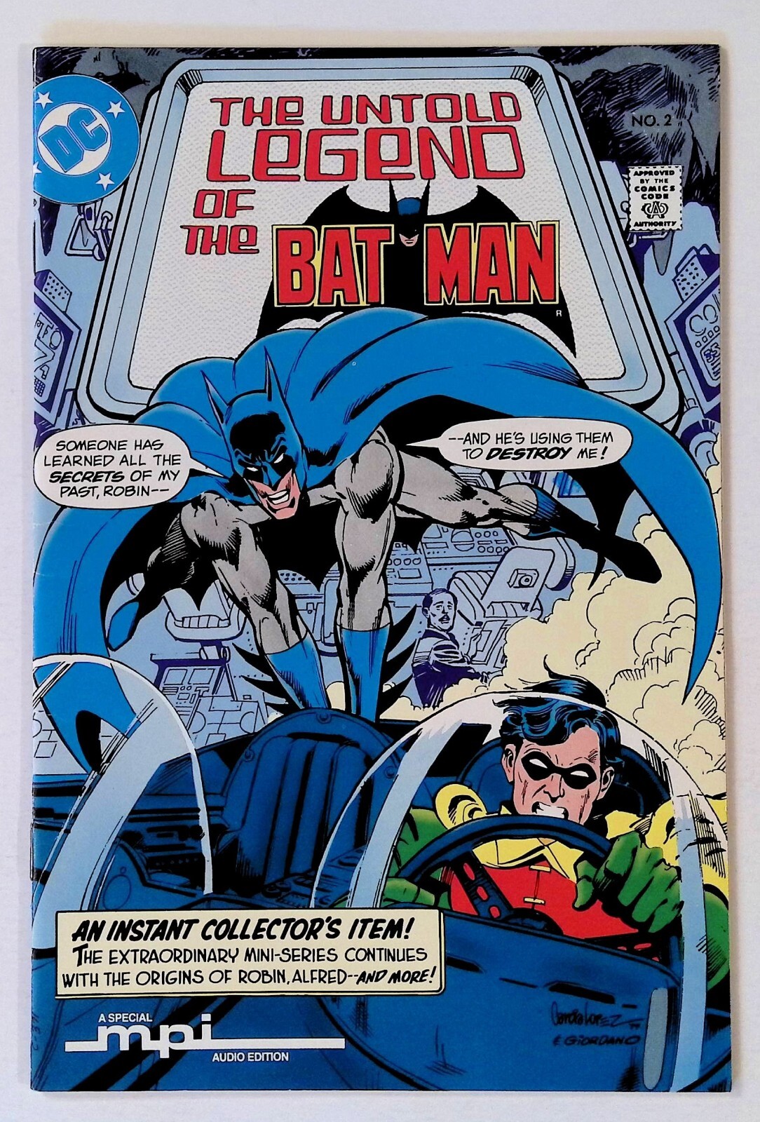 The Untold Legend of the Batman 2 DC Comics variante audio MPI Robin John Byrne