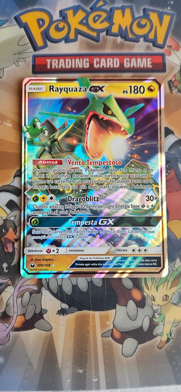 Carta pokemon Rayquaza gx