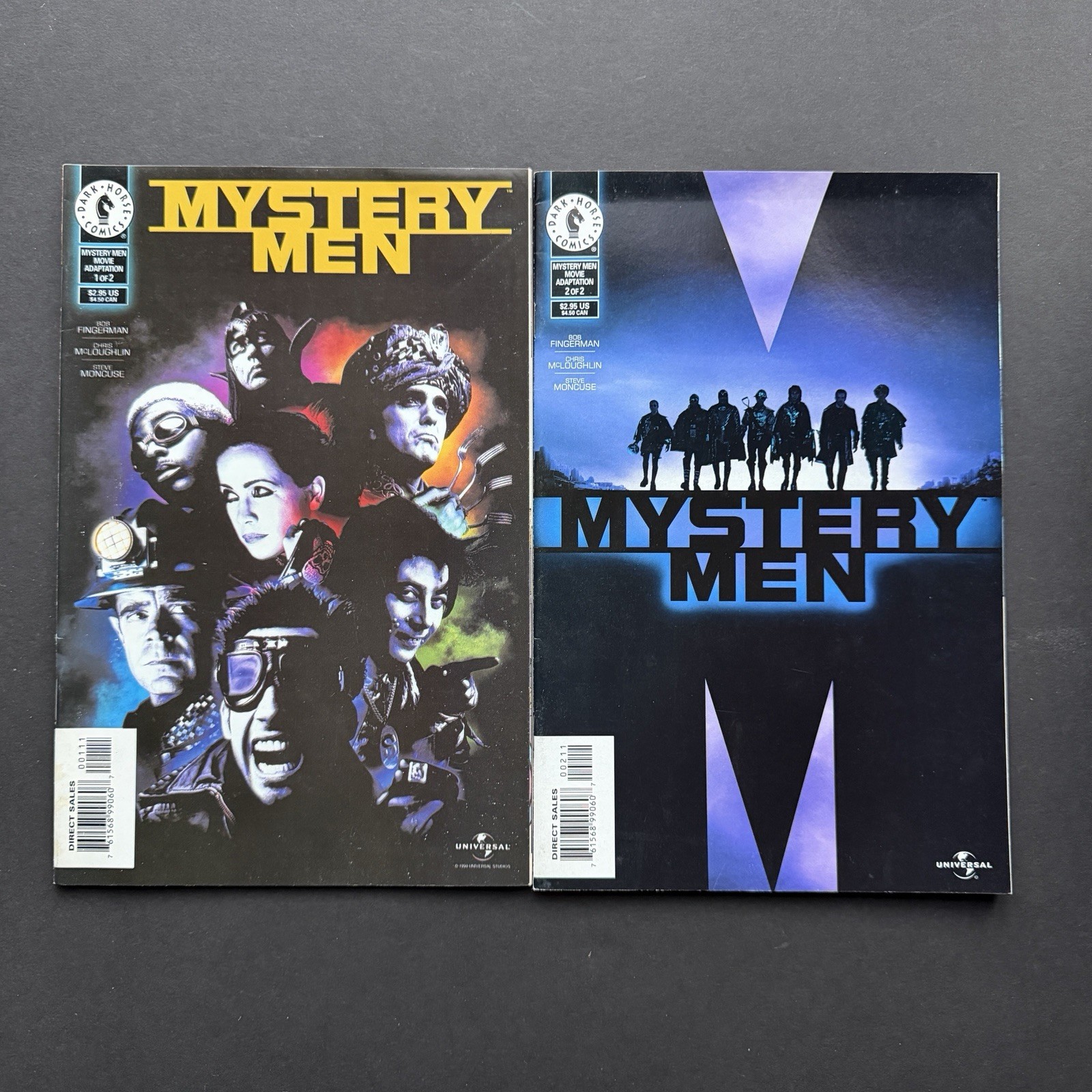 Dark Horse Comics Mystery Men #1 & 2 Set 1999 Adattamento Film 1999