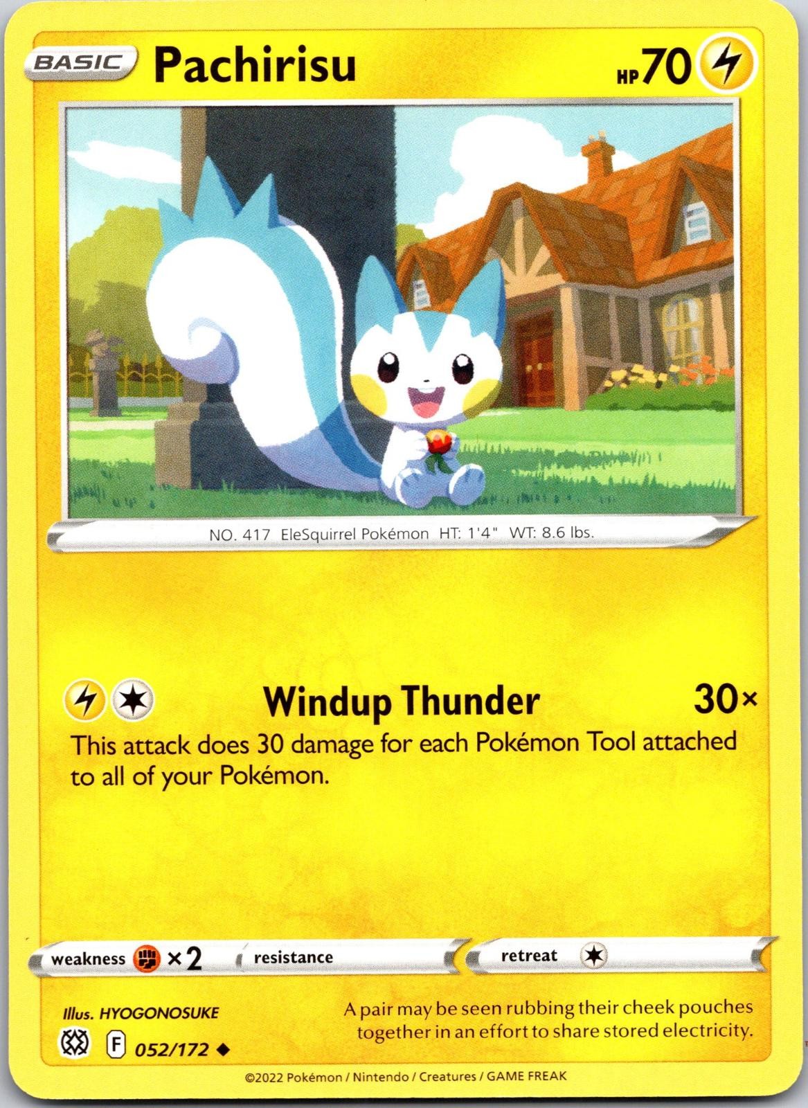 Pachirisu 052/172 Uncommon Brilliant Stars Pokemon Near Mint