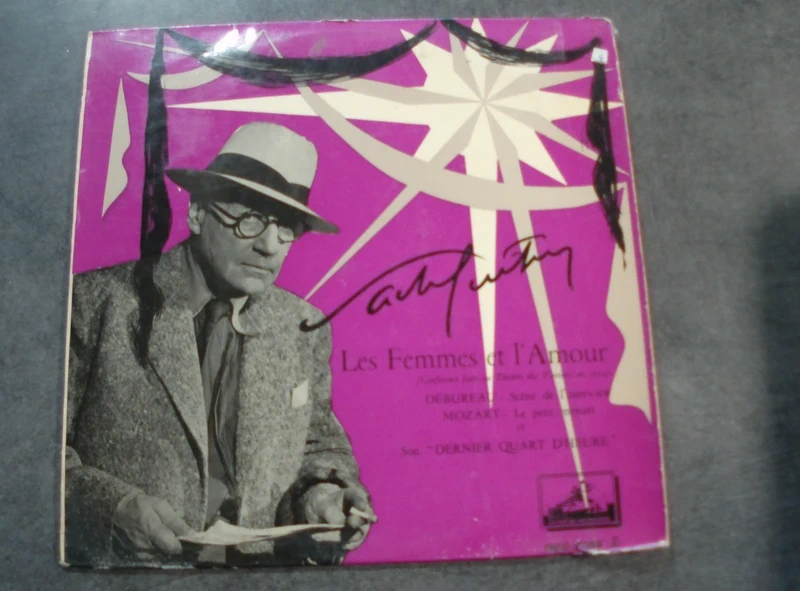 vinyle 25cm sacha guitry -les femmes et l'amour -la voix de son maitre -fklp 7008