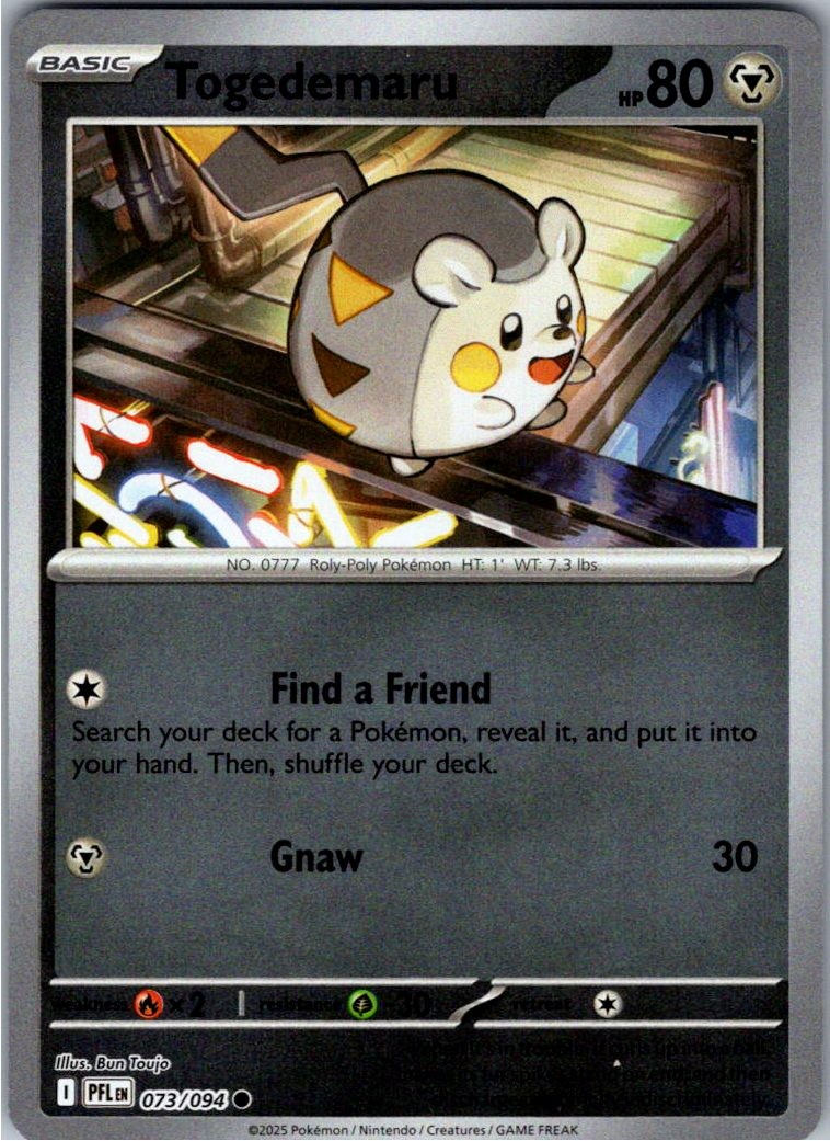 Togedemaru Reverse Holofoil 073/094 Phantasmal Flames NM