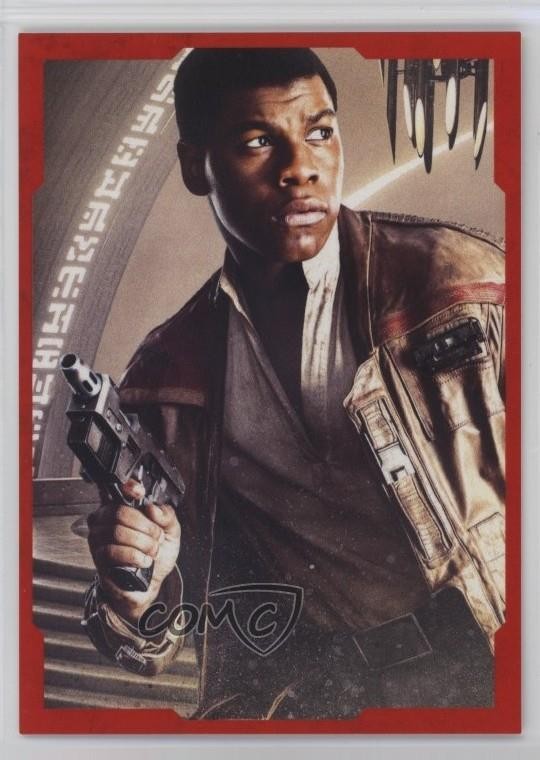 2017 Topps Star Wars: Gli Ultimi Jedi Personaggi Ritratti Rosso /199 Finn #CP-4 0c6