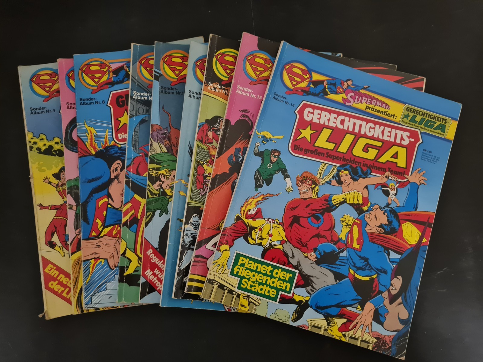 9x Superman presenta fumetto: Lega Giustizia n.4-15 (Ehapa) Z1-2/2