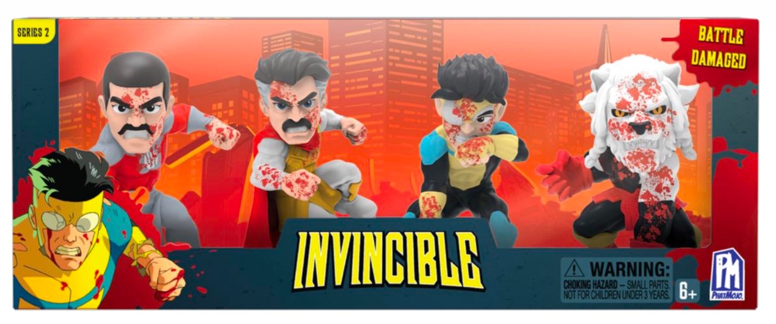 PRESALE SDCC 2026 UCC Invincible Set di 4 pezzi di figure Bloodsplatter (variante)