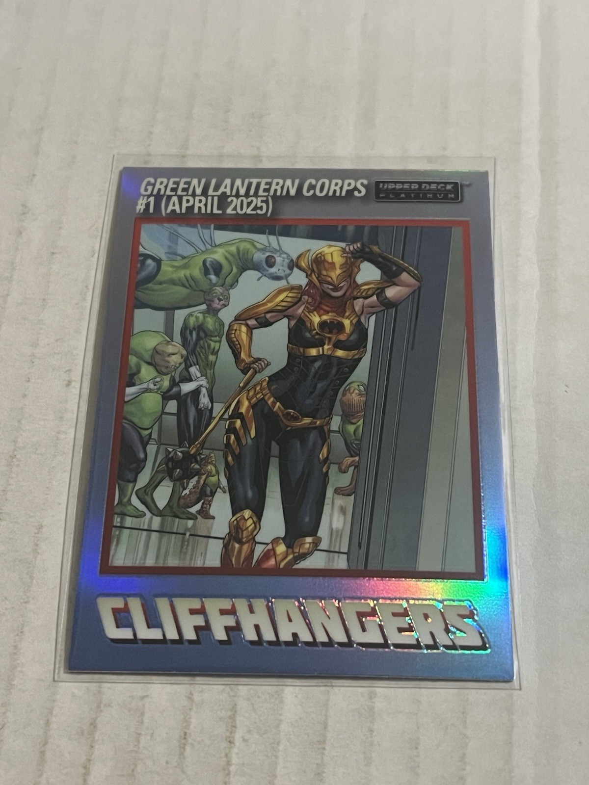 2026 Upper Deck Platino DC Cliffhangers Corpo delle Lanterne Verdi #CS21 Arcobaleno