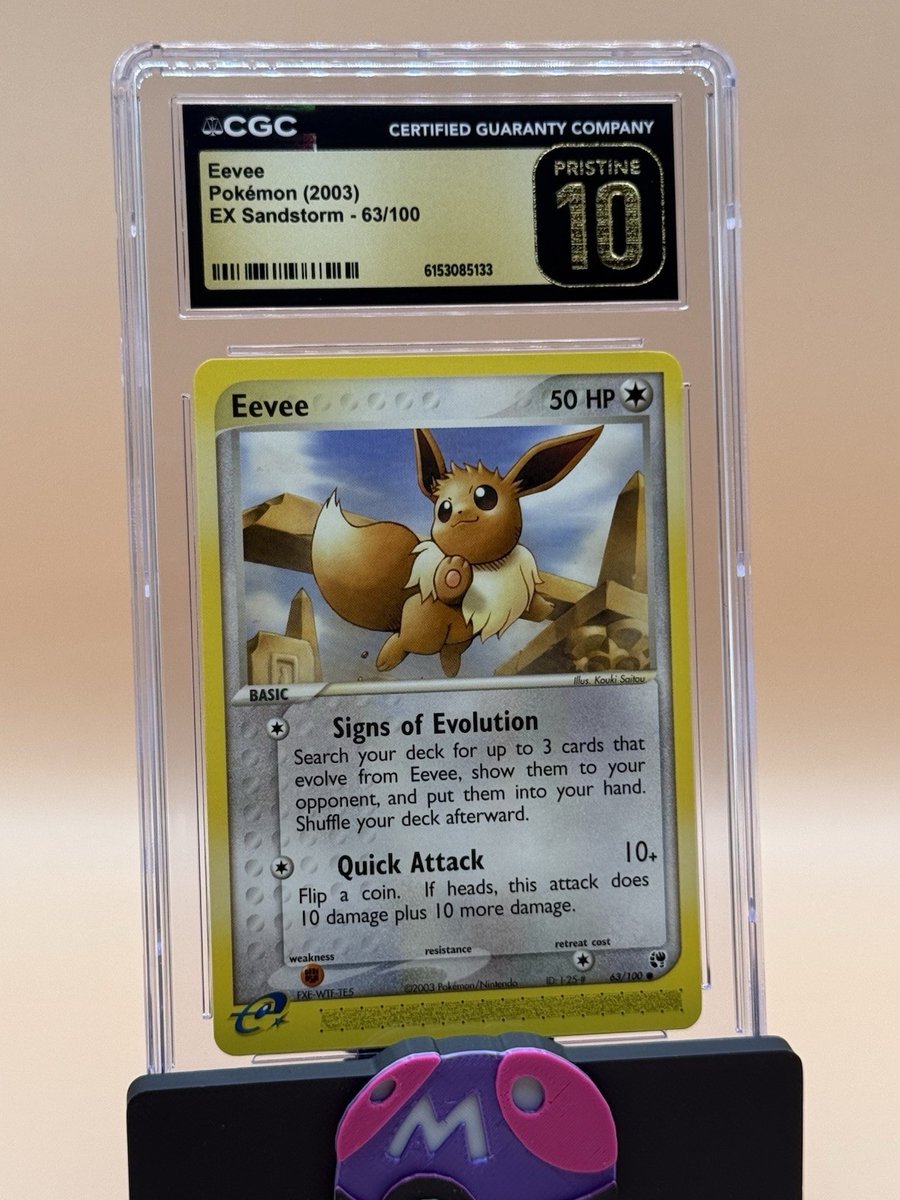 Eevee Ex Sandstorm 63/100 CGC Pristine 10 