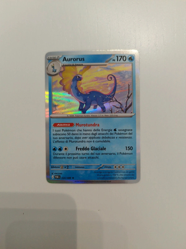 Aurorus rare reverse holo ITA