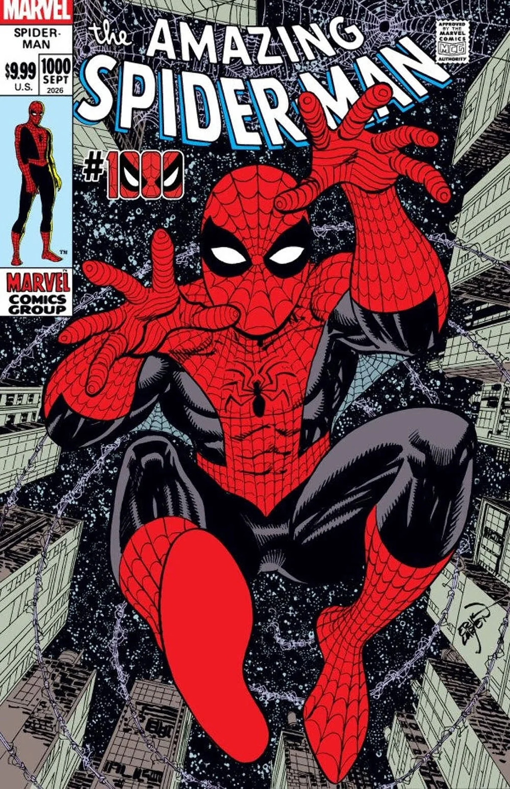 THE AMAZING SPIDER-MAN #1000 1:25 Erik Larsen Variant Cover NM Bagged. & Boarded
