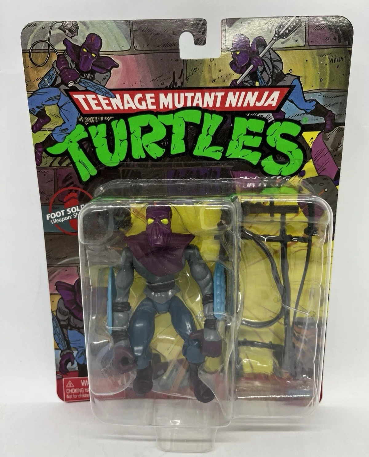 2022 TMNT Teenage Mutant Ninja Turtles Foot Soldier Modellino retrò NUOVO
