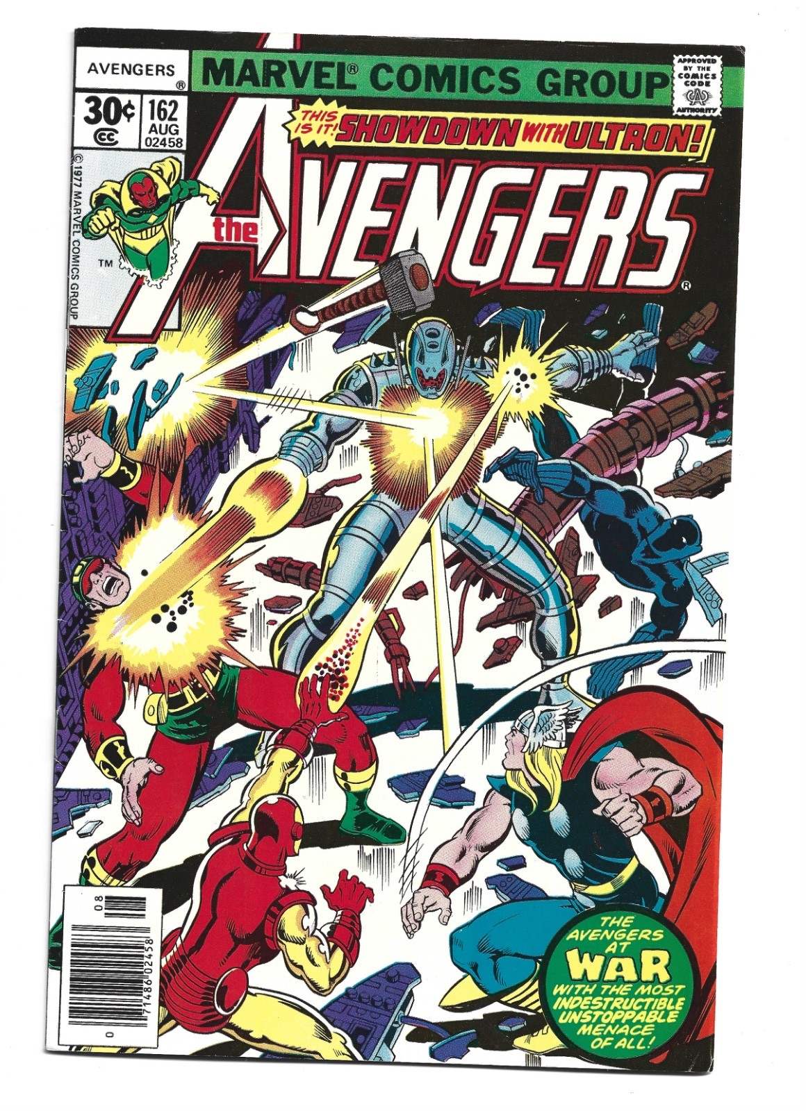 Avengers #162, VF- 7.5, 1a apparizione Jocasta: Ultron, Thor, Iron Man
