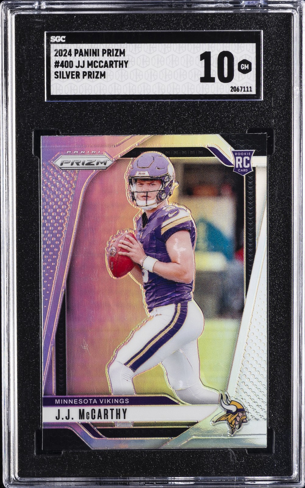 2024 PANINI PRIZM SILVER PRIZM #400 JJ MCCARTHY SGC 10 GM
