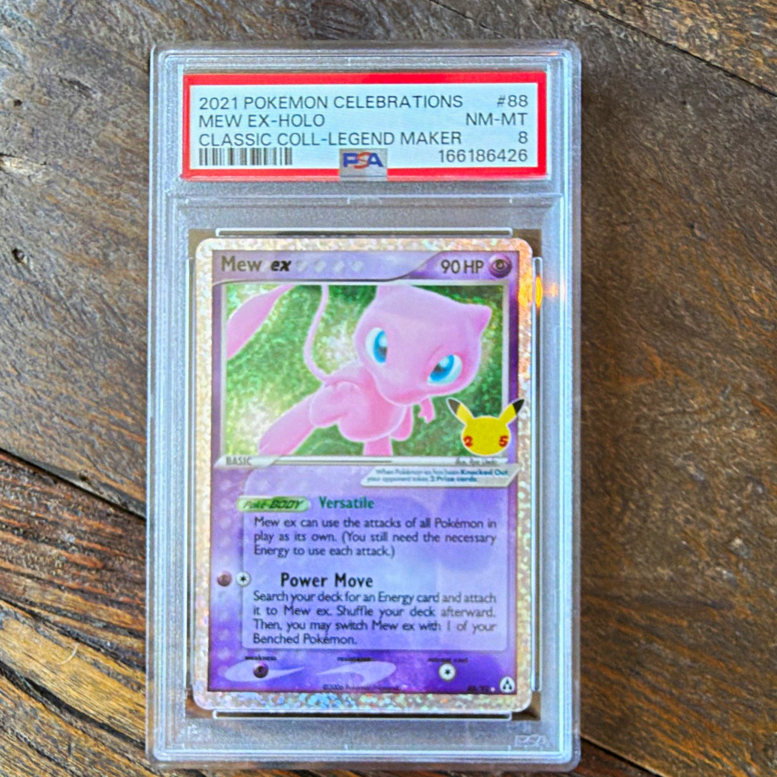 Mew ex 88 Celebrations: Classic Collection Holo EX EN 2021 PSA 8