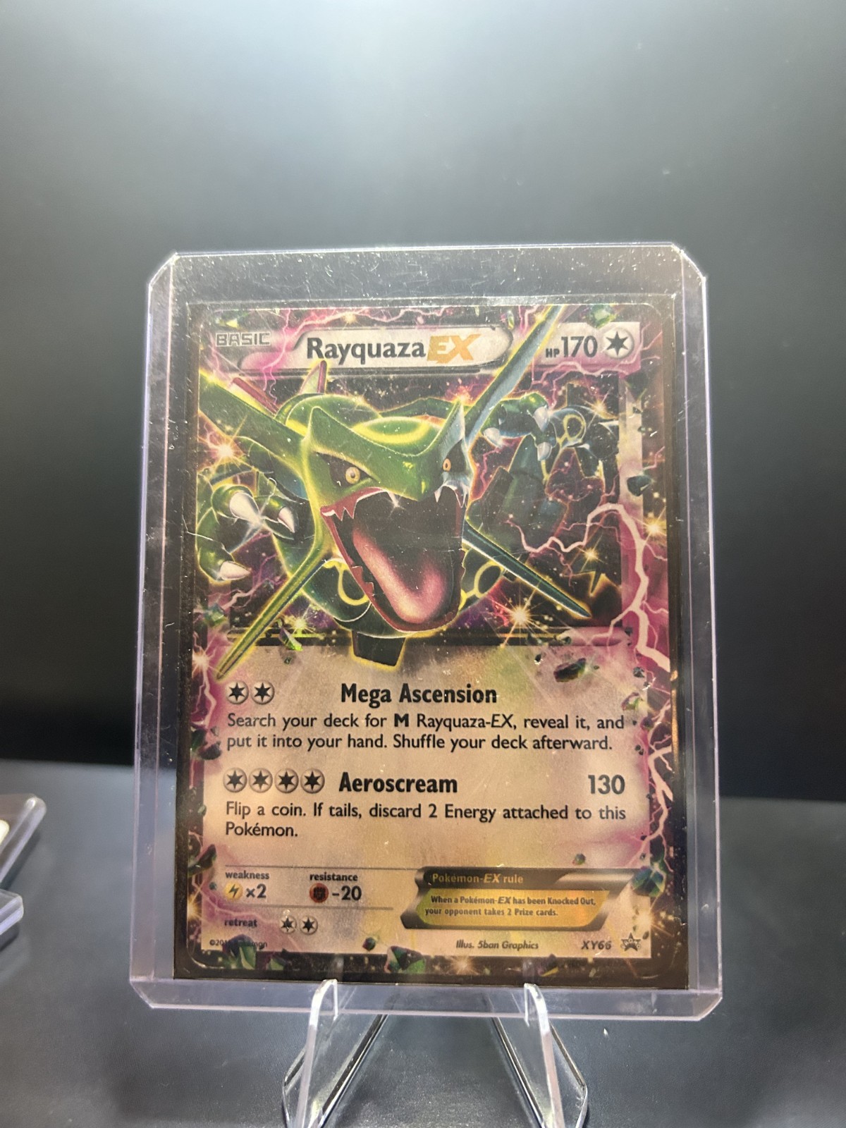 2015 POKEMON RAYQUAZA EX XY66 XY BLACK STAR PROMO HOLO RARE ENGLISH