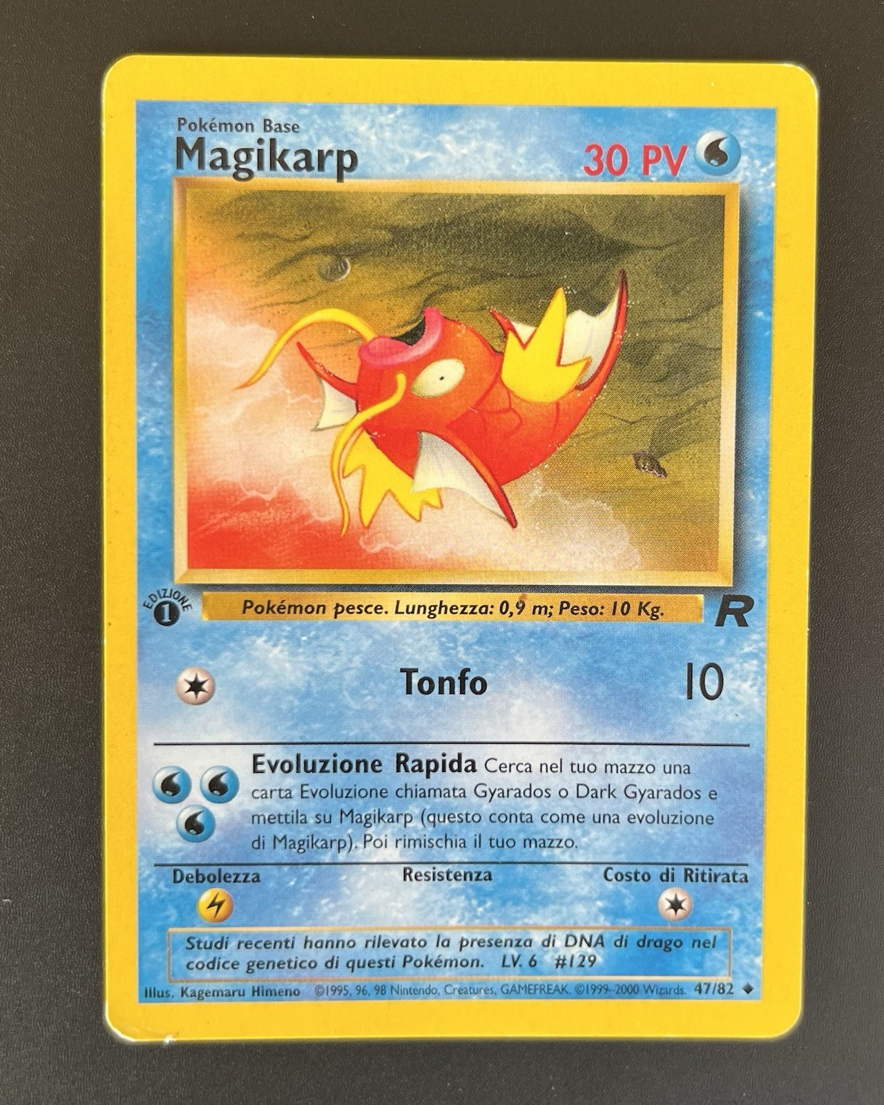 Wizards Pokémon Team Rocket Magikarp 47/82 1a Edizione ITA 30 PV