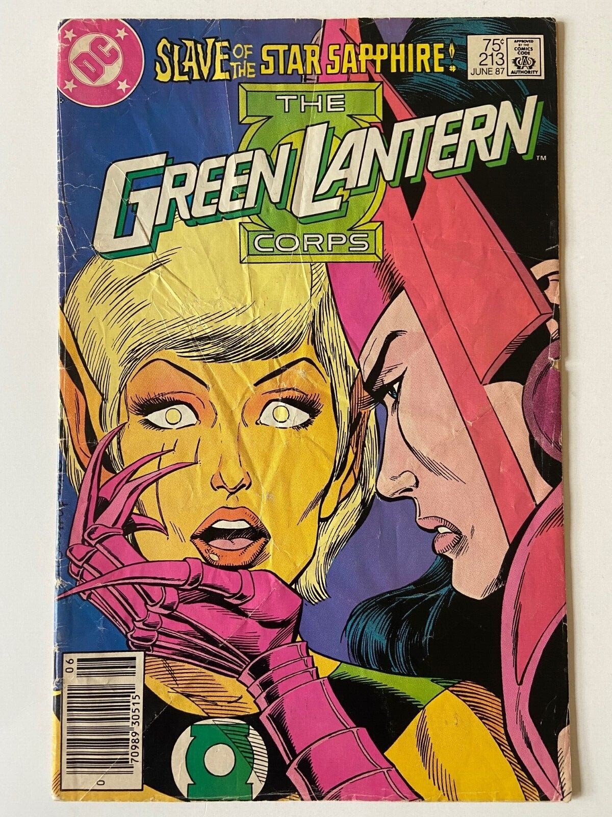 Green Lantern Corps Vol 1 # 213 fumetto Jordan 1987 DC Comics - pagine ridotte 