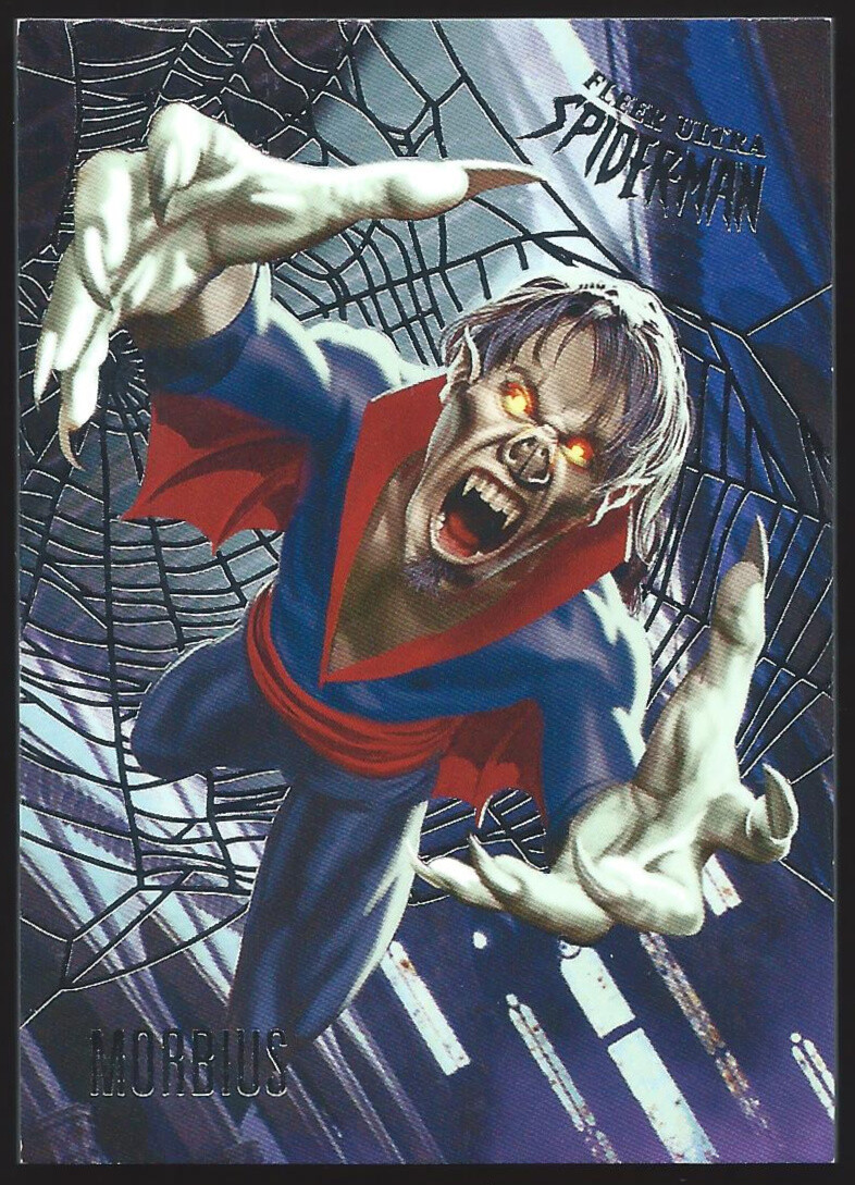 2017 Fleer Ultra Spider-Man "SILVER WEB" Scheda Parallela #81...MORBIUS