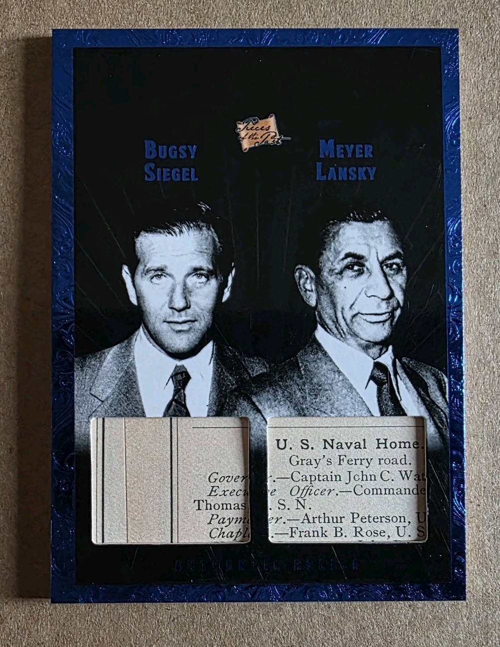 2025 Pieces of the Past The Mobsters Bugsy Siegel & Meyer Lansky #R-153 Blue /50
