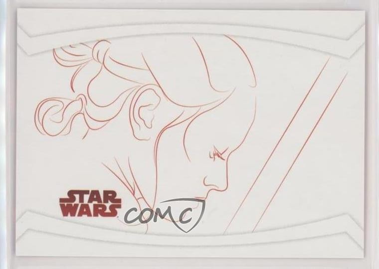 2017 Topps Star Wars: The Last Jedi Red Line Artwork Rey #RL-1 g7i