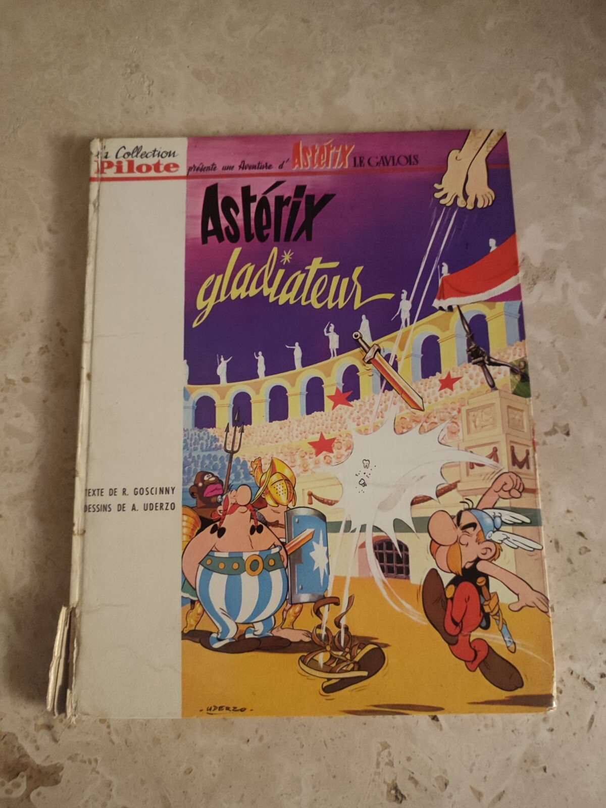 EO - ASTÉRIX GLADIATEUR - 1964 collection Pilote - 12 titres au dos à restaurer