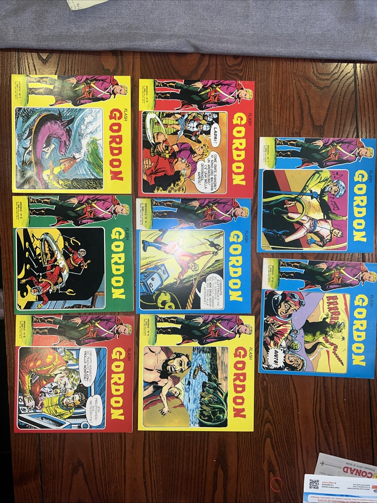 “FLASH GORDON SERIE COMPLETA 1-8 1973 FRATELLI SPADA ALEX RAYMOND”