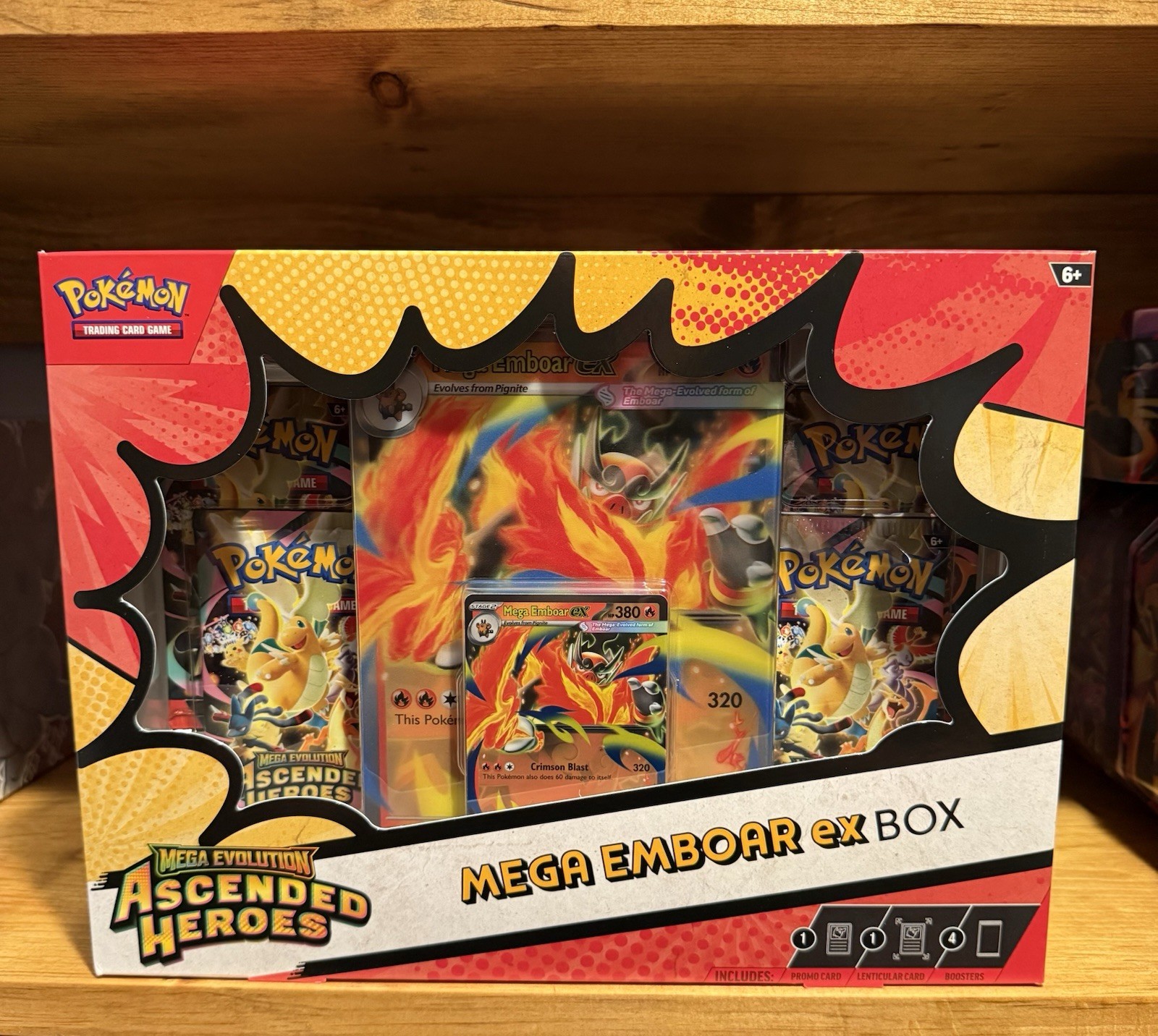 Pokemon TCG Mega Evoluzione-Ascended Heroes Mega Emboar ex scatola promo booster