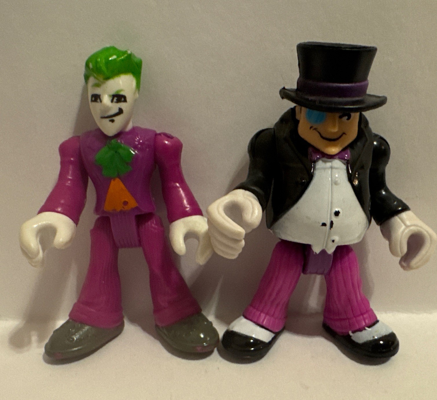 DC Comics Super Friends Laff Factory Joker + Penguin Imaginext Fisher-Price Figs